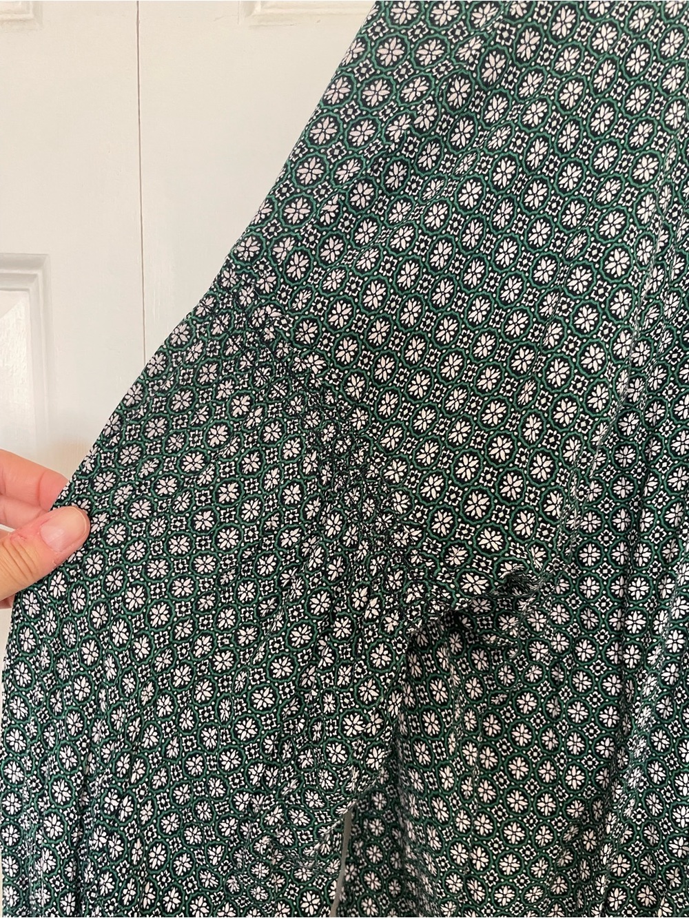 J. Jill Teal Green Printed Button-Front Blouse - Picture 6 of 11